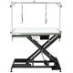 Blovi Luminous Pro Black 120x65cm - Professional Grooming Table with Electric Lift & LED-Illuminated Glass Top