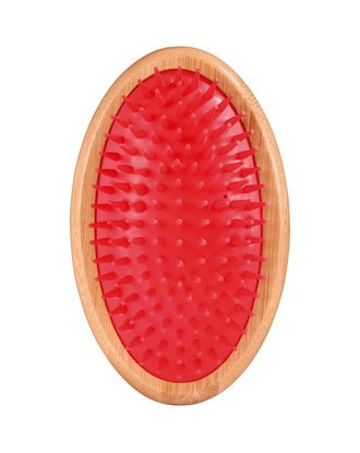 Artero Nature Laika Rubber Brush Red - gumowa szczotka dla psa i kota, z wąskimi pinami