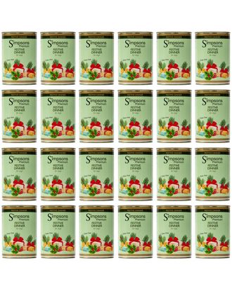 Simpsons Premium Festive Dinner - Grain Free Wet Dog Food with Turkey, Duck and Goose - 24x 400g