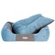 Biglo Gordon Blue - Elegant Dog Bed, High-quality, Soft, Embossed Fabric