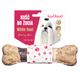 Lovi Food White Coat Chewing Bone - Natural Dried Treat For White Dogs, With Codfish