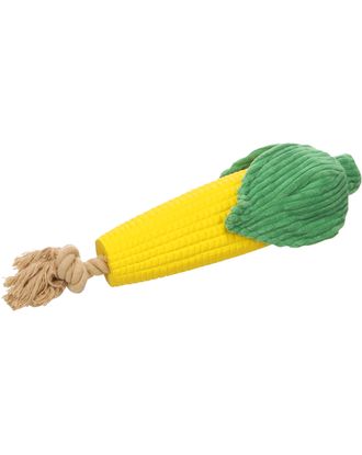 Flamingo Seezo Corn Toy - gumowa zabawka dla psa z efektami dźwiękowymi, kukurydza