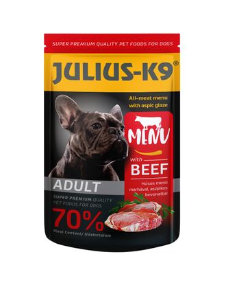 Julius-K9 Beef 125g - pełnoporcjowa mokra karma dla psa z wołowiną