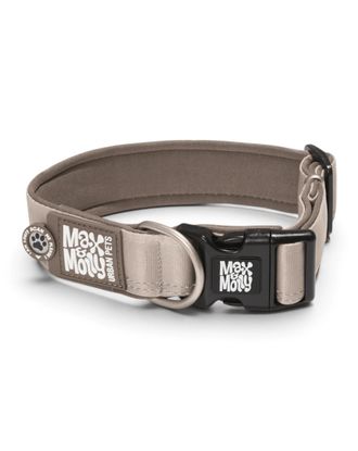 Max&Molly GOTCHA! Smart ID Matrix 2.0 Extra Wide Collar Sand - szeroka obroża dla psa z identyfikatorem QR, piaskowy beż