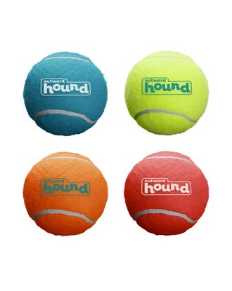 Outward Hound Squeaker Balls 4pcs Medium - zestaw 4 piszczących piłeczek tenisowych dla psa średniej wielkości