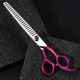 Jargem Fuchsia Chunkers 7,5" - Single Blade Thinning Scissors With Satin-finished Handle and Decorative Screw, 24 Teeth