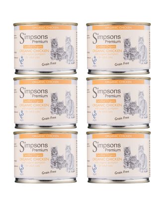 Simpsons Premium Cat Organic Chicken with Pumpkin - bezzbożowa mokra karma dla kota, kurczak z dynią - 200g
