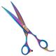 Geib Gold Rainbow Kiss Curved Scissors - wysokiej jakości nożyczki gięte z mikroszlifem i tęczowym wykończeniem