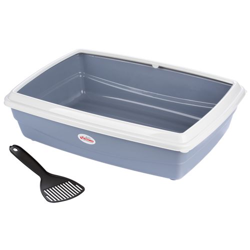 Record Jumbo Cat Litter Box - wysoka kuweta dla kota, z ramką, z łopatką