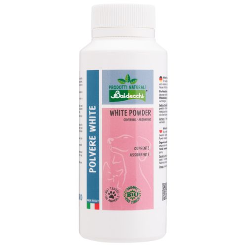 Baldecchi White Powder 100g - puder wybielający do maskowania zażółceń i przebarwień na sierści