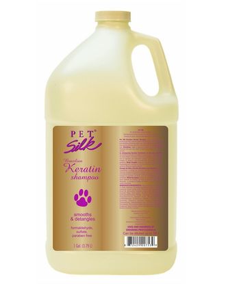 Pet Silk Brazilian Keratin Shampoo - nawilżający, wygładzający szampon dla psa i kota, z keratyną brazylijską i jedwabiem, koncentrat 1:16 - 3,8L