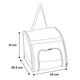 Flamingo Car Seat Rey - przewiewny transporter samochodowy dla psa i kota, do 8kg, 45x39x41cm, szary