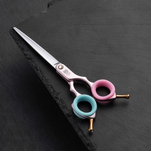 Blovi Teddy Line Pink Asian Style Scissors 6.5