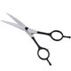 Jargem Black Curved Scissors 5,5"- With Coated Handle and Decorative Screw