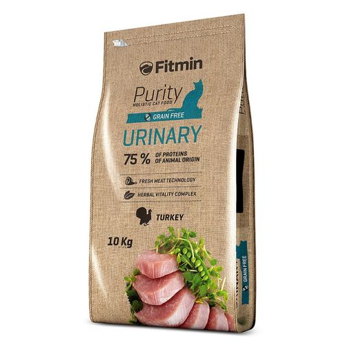 Fitmin Purity Urinary Turkey 10kg - pełnoporcjowa karma dla dorosłych kotów wspomagająca funkcje układu moczowego, z indykiem