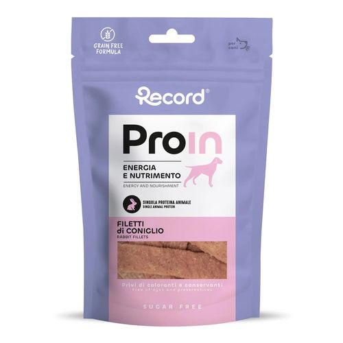 Record ProIn Single Protein Dog Snack Rabbit 75g - monoproteinowe smaczki dla psa, królik