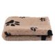 Blovi DryBed A+ - Non-Slip Pet Bed, Beige with Black Paws