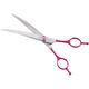 Jargem Fuchsia Curved Scissors - With Coated Handle and Decorative Screw