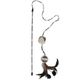 Flamingo Cat Pirin Dangler 2 Balls - stylowa wędka dla kota z 2 piłeczkami, piórkami i pomponikami, z kocimiętką