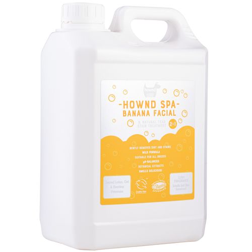 Hownd Banana Facial & Tear Stain Treatment - 2w1 peeling do pyszczka i kuracja przeciw przebarwieniom, dla psa - 2,5L