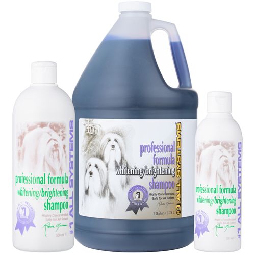 1 All Systems Professional Formula Whitening Shampoo - szampon usuwający przebarwienia z każdej sierści