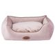 Biglo Velur Love Pink - Elegant Velour Bed for Dogs and Cats, Rectangular, Misty Rose