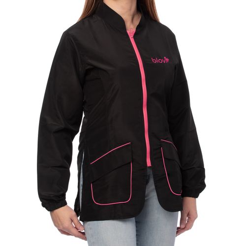 Blovi Athena Long Sleeve Blouse Pink - bluza groomerska z długim rękawem, damska, czarna z różowymi detalami