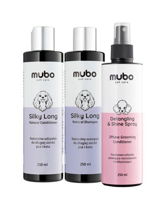 Mubo Silky Show Set - zestaw do pielęgnacji długiej sierści psa i kota