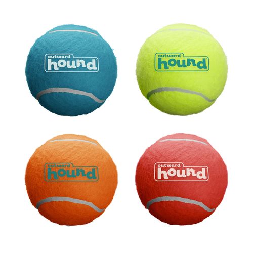 Outward Hound Squeaker Balls 4pcs Medium - zestaw 4 piszczących piłeczek tenisowych dla psa średniej wielkości