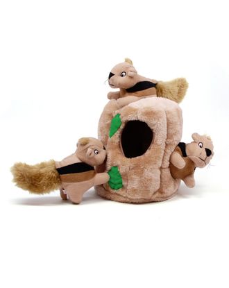 Outward Hound Hide A Squirrel Dog Toy Puzzle - pluszowa zabawka logiczna dla psa, wiewiórki w dziupli
