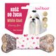 Lovi Food White Coat Chewing Bone - Natural Dried Treat For White Dogs, With Codfish