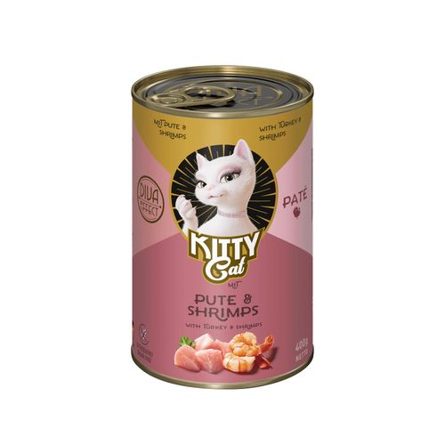 Kitty Cat Turkey & Shrimps Pate - bezzbożowa mokra karma, pasztet dla kota, z indykiem i krewetkami