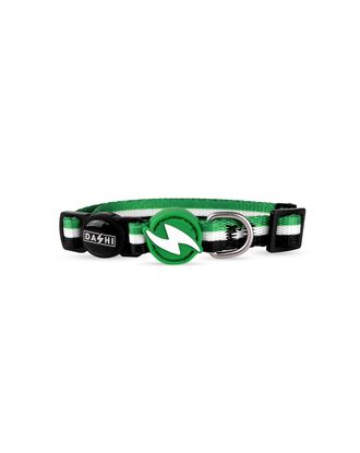 Dashi Stripes Green & Black Cat Collar - obroża dla kota, paski zielono-czarne