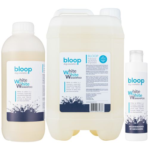 Bloop White to White Shampoo - szampon do białej i jasnej sierści z kolagenem i keratyną, koncentrat 1:10