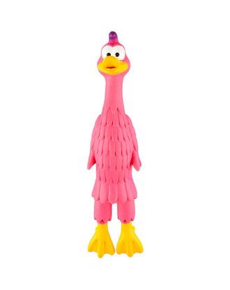 Flamingo Duck 38cm - zabawka dla psa, gumowa kaczka z piszczałką