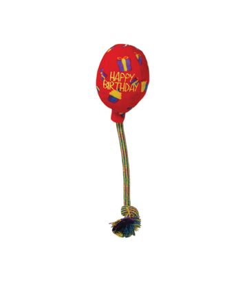 KONG Occasions Birthday Balloon Red M 15cm - pluszowy balon urodzinowy dla psa, czerwony
