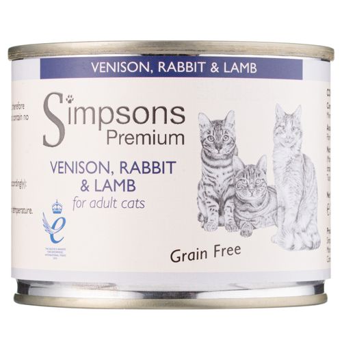 Simpsons Premium Cat Venison, Rabbit & Lamb - bezzbożowa mokra karma dla kota, dziczyzna, królik i jagnięcina