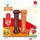 Nylabone Extreme Bone Twin Pack - Dog Chew Toy Set, Beef with Cheese and Apple Flavored