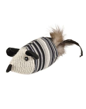 Flamingo Cat Pirin Rat 24cm - stylowy szczurek dla kota z grzechotką, piórkami i kocimiętką