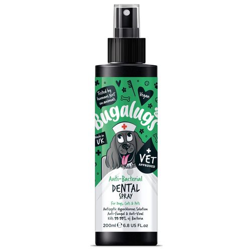 Bugalugs Anti-Bacterial Dental Spray 200ml - spray do higieny jamy ustnej psa i kota