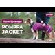 Kevyt Pomppa Cosmos - kurtka przeciwdeszczowa dla psa, z ciepłą podszewką, fioletowy multikolor