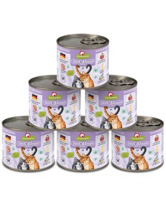 GranataPet DeliCatessen Duck & Poultry - bezzbożowa mokra karma dla kota, kaczka i drób - 6x 200g