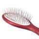 Blovi Red Wood Pin Brush - Large, Soft with 17mm Metal Pins, for Yorkshire Terrier, Maltese, Shih Tzu