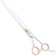 Jargem Strong Straight Scissors - Long Blade Sturdy Grooming Shears With Gold Screw