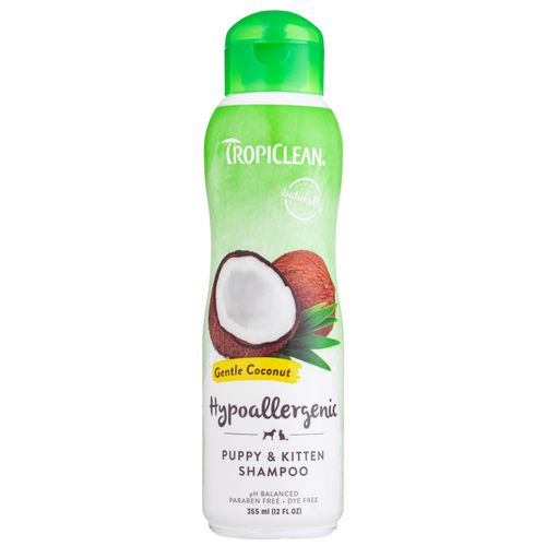 Tropiclean Gentle Coconut Pet Shampoo - łagodny szampon kokosowy dla szczeniąt, kociąt i alergików