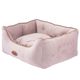 Biglo Velur Love Lux Pink - Velour Bed For Dogs & Cats, With Decorative Trim, Misty Rose