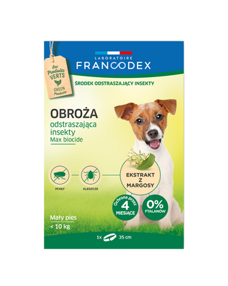 Francodex Repellent Collar - obroża przeciw insektom dla psów i szczeniąt poniżej 10kg (35cm)