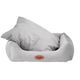 Blovi Bed Velur Love Light Grey - Elegant Velour Bed for Dogs and Cats, Rectangular