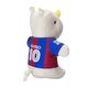 Max&Molly FC Barcelona Rhino Plush Toy - maskotka dla psa z piszczałką, nosorożec w koszulce piłkarskiej