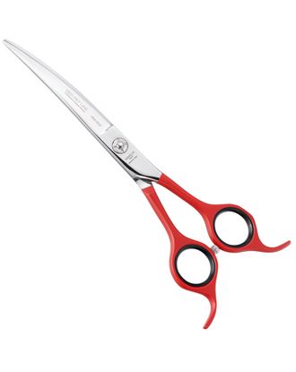 Henbor Red Pet Line Curved Scissors 6,5" - profesjonalne nożyczki do strzyżenia zwierząt, gięte